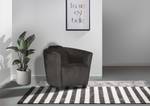 Fauteuil Mahela Geweven stof Walda: Donkerbruin