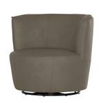 Fauteuil Kindia avec structure pivotante Cuir véritable Embla: Gris