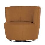 Fauteuil Kindia avec structure pivotante Cuir véritable Embla: Cognac