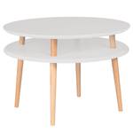 Salontafel Ufo massief beukenhout/MDF - lichtgrijs - Heldergrijs - 70 x 45 cm