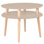 Couchtisch Ufo Buche massiv / MDF - Beige - 57 x 45 cm