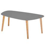 Salontafel Endocarp massief essenhout/MDF - grijs - Grijs - 110 x 45 cm