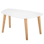 Table basse Endocarp Frêne massif / MDF - Blanc - Blanc - 80 x 40 cm