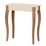 Tavolo consolle Lillo Legno massello di faggio / MDF - Crema - Bianco crema - Larghezza: 65 cm