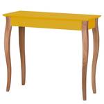 Console Lillo Hêtre massif / MDF - Jaune moutarde - Jaune moutarde - Largeur : 85 cm