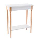 Console Mamo Hêtre massif / MDF - Blanc - Blanc - Largeur : 65 cm