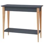 Console Mimo Hêtre massif / MDF - Anthracite - Anthracite - Largeur : 85 cm
