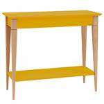 Console Mimo Hêtre massif / MDF - Jaune moutarde - Jaune moutarde - Largeur : 85 cm