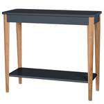 Console Ashme Frêne massif / MDF - Anthracite - Anthracite - Largeur : 85 cm