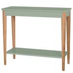 Console Ashme Frêne massif / MDF - Vert clair - Vert clair - Largeur : 85 cm