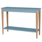 Tavolo consolle Ashme Legno massello di frassino / MDF - Azzurro - Celeste chiaro - Larghezza: 105 cm