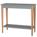 Konsolentisch Ashme Esche massiv / MDF - Grau - Breite: 85 cm