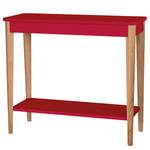 Wandtafel Ashme massief essenhout/MDF - rood - Rood - Breedte: 85 cm