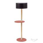 Staande lamp Ufo zwart massief essenhout/MDF - zwart/antiekroze - Oud pink