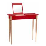 Toeletta Mamo Legno massello di faggio / MDF - Rosso - Rosso - Larghezza: 65 cm