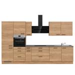 Küchenzeile High-Line Structura Kombi D Eiche Dekor - Breite: 360 cm - Ausrichtung links - Ohne Elektrogeräte