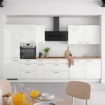 Küchenzeile High-Line Flash Kombi D Hochglanz Weiß - Breite: 360 cm - Ausrichtung links - Mit Elektrogeräten