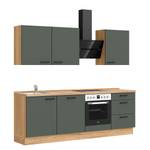Küchenzeile High-Line Easytouch Kombi C Dunkelgrün - Breite: 240 cm - Ausrichtung rechts - Ohne Elektrogeräte