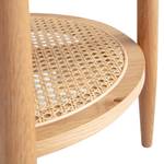 Beistelltisch Legga Echtholzfurnier / Rattan - Asteiche / Beige