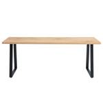 Eettafel Legga type A fineer van echt hout/metaal - Knoestige eikenhouten - Breedte: 200 cm