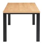 Eettafel Legga type B fineer van echt hout/metaal - Eik - Breedte: 200 cm