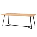 Tavolo da pranzo Legga C Impiallacciato in vero legno / Metallo - Rovere / Nero - Larghezza: 200 cm