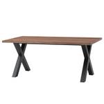 Tavolo da pranzo Legga D Impiallacciato in vero legno / Metallo - Noce - Larghezza: 180 cm