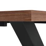 Tavolo da pranzo Legga D Impiallacciato in vero legno / Metallo - Noce - Larghezza: 180 cm