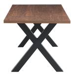 Tavolo da pranzo Legga D Impiallacciato in vero legno / Metallo - Noce - Larghezza: 200 cm