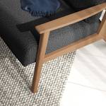 Fauteuil TIMON bouclé - Bouclé Stof Bony: Antracietkleurig