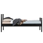 Einzelbett Agersted Stahl - Schwarz - 90 x 200 cm - Schwarz