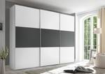 Schwebetürenschrank Includo Typ B Weiß / Graphit - 280 x 222 cm - Premium