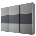 Armoire à portes coulissantes Includo B Gris argenté / Graphite  - 280 x 222 cm - Premium