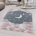 Tappeto per cameretta Luna e stelle Polipropilene - Rosa - 140 x 200 cm - Rosa - 140 x 200 cm