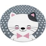 Tapis de chambre d’enfant Chat Polypropylène - Rose - 160 x 160 cm - Rose foncé - 160 x 160 cm