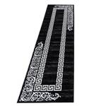 Tapis Santorini Polypropylène - Noir - 80 x 300 cm - Noir - 80 x 300 cm