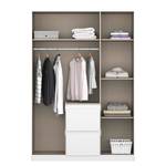 Armoire Nidda sans porte miroir Blanc alpin - Largeur : 136 cm