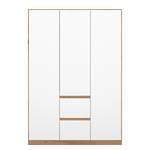 Armoire Nidda sans porte miroir Blanc alpin / Imitation chêne Artisan - Largeur : 136 cm