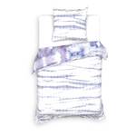 Parure de lit en seersucker Layla Coton - Violet - 200 x 135 cm