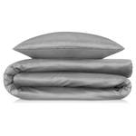 Copripiumino e federa Velluto a Coste Cotone - Grigio chiaro - Color grigio pallido - 220 x 140 cm