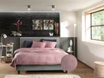 Microvezel beddengoed Velluto a Coste katoen - antiekroze - Oud pink - 220 x 240 cm