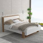 Bedframe Boyd wit/Catania eikenhouten look - 140 x 190cm