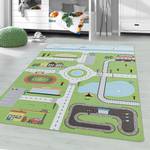 Kindervloerkleed Auto polypropeen - groen - 140 x 200 cm - Groen - 140 x 200 cm