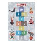 Kindervloerkleed Circus polypropeen - grijs - 100 x 150 cm - 100 x 150 cm