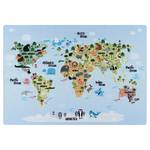 Tappeto per cameretta Mappa animali Polipropilene - Blu - 120 x 170 cm - 120 x 170 cm