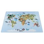 Tapis enfants Carte Animaux Polypropylène - Bleu - 120 x 170 cm - 120 x 170 cm