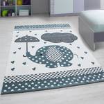 Kindervloerkleed Olifant polypropeen - blauw - 80 x 150 cm - Blauw - 80 x 150 cm