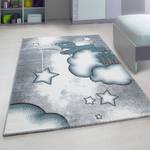 Kindervloerkleed Teddy & Sterren polypropeen - blauw - 80 x 150 cm - Blauw - 80 x 150 cm