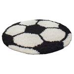 Tapis enfant Shaggy Football Polypropylène - Noir - 100 x 100 cm - Noir - 100 x 100 cm