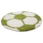 Kindervloerkleed Shaggy Voetbal polypropeen - groen - 120 x 120 cm - Groen - 120 x 120 cm